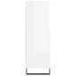 vidaXL Aparador alto madera contrachapada blanco brillo 60x36x110 cm vidaXL Aparador alto madera contrachapada blanco brillo 60x36x110 cm
