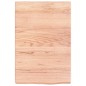 vidaXL Encimera baño madera maciza tratada marrón claro 40x60x(2-6) cm vidaXL Encimera baño madera maciza tratada marrón claro 40x60x(2-6) cm