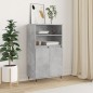 vidaXL Aparador alto madera contrachapada gris hormigón 60x36x110 cm