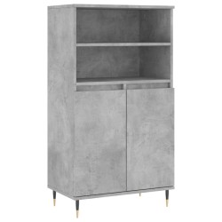 vidaXL Aparador alto madera contrachapada gris hormigón 60x36x110 cm