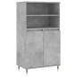 vidaXL Aparador alto madera contrachapada gris hormigón 60x36x110 cm