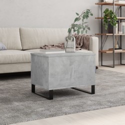 vidaXL Mesa de centro madera contrachapada gris hormigón 60x44,5x45 cm