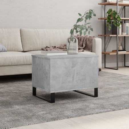 vidaXL Mesa de centro madera contrachapada gris hormigón 60x44,5x45 cm