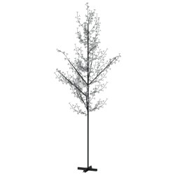 vidaXL Árbol LED con flor de cerezo 672 LED blanco cálido 400 cm