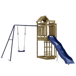 vidaXL Parque infantil de exterior madera de pino impregnada