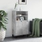 vidaXL Aparador alto madera contrachapada gris hormigón 60x36x110 cm vidaXL Aparador alto madera contrachapada gris hormigón 60x36x110 cm