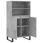 vidaXL Aparador alto madera contrachapada gris hormigón 60x36x110 cm vidaXL Aparador alto madera contrachapada gris hormigón 60x36x110 cm