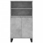 vidaXL Aparador alto madera contrachapada gris hormigón 60x36x110 cm vidaXL Aparador alto madera contrachapada gris hormigón 60x36x110 cm