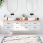 vidaXL Encimera baño madera maciza tratada marrón claro 200x60x(2-4)cm vidaXL Encimera baño madera maciza tratada marrón claro 200x60x(2-4)cm