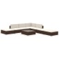 vidaXL Set muebles de jardín 8 piezas y cojines ratán sintético marrón vidaXL Set muebles de jardín 8 piezas y cojines ratán sintético marrón
