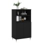 vidaXL Aparador alto madera contrachapada negro 60x36x110 cm vidaXL Aparador alto madera contrachapada negro 60x36x110 cm