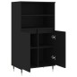 vidaXL Aparador alto madera contrachapada negro 60x36x110 cm vidaXL Aparador alto madera contrachapada negro 60x36x110 cm