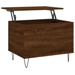 vidaXL Mesa de centro madera contrachapada roble marrón 60x44,5x45 cm