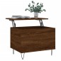 vidaXL Mesa de centro madera contrachapada roble marrón 60x44,5x45 cm vidaXL Mesa de centro madera contrachapada roble marrón 60x44,5x45 cm