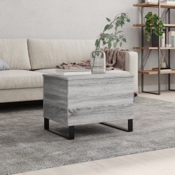 vidaXL Mesa de centro madera contrachapada gris Sonoma 60x44,5x45 cm