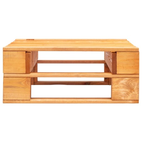 vidaXL Otomana de jardín de palets madera marrón miel