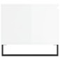vidaXL Mesa de centro madera contrachapada blanco brillo 100x50x45 cm