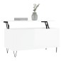 vidaXL Mesa de centro madera contrachapada blanco brillo 90x44,5x45 cm vidaXL Mesa de centro madera contrachapada blanco brillo 90x44,5x45 cm