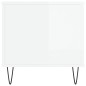vidaXL Mesa de centro madera contrachapada blanco brillo 90x44,5x45 cm vidaXL Mesa de centro madera contrachapada blanco brillo 90x44,5x45 cm