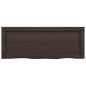 vidaXL Encimera baño madera maciza tratada gris oscuro 80x30x(2-4) cm vidaXL Encimera baño madera maciza tratada gris oscuro 80x30x(2-4) cm