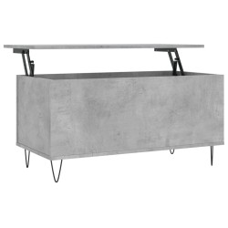 vidaXL Mesa de centro madera contrachapada gris hormigón 90x44,5x45 cm