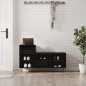 vidaXL Mueble zapatero madera contrachapada negro 102x36x60 cm vidaXL Mueble zapatero madera contrachapada negro 102x36x60 cm