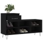 vidaXL Mueble zapatero madera contrachapada negro 102x36x60 cm vidaXL Mueble zapatero madera contrachapada negro 102x36x60 cm