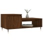 vidaXL Mesa de centro madera contrachapada roble marrón 100x50x45 cm vidaXL Mesa de centro madera contrachapada roble marrón 100x50x45 cm