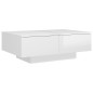 vidaXL Mesa de centro madera de ingeniería blanco brillo 90x60x31 cm vidaXL Mesa de centro madera de ingeniería blanco brillo 90x60x31 cm