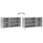 vidaXL Mueble zapatero madera contrachapada gris hormigón 102x36x60 cm vidaXL Mueble zapatero madera contrachapada gris hormigón 102x36x60 cm