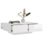 vidaXL Mesa de centro madera de ingeniería blanco brillo 90x60x31 cm vidaXL Mesa de centro madera de ingeniería blanco brillo 90x60x31 cm