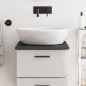 vidaXL Encimera de baño madera maciza tratada gris oscuro 40x60x2 cm vidaXL Encimera de baño madera maciza tratada gris oscuro 40x60x2 cm
