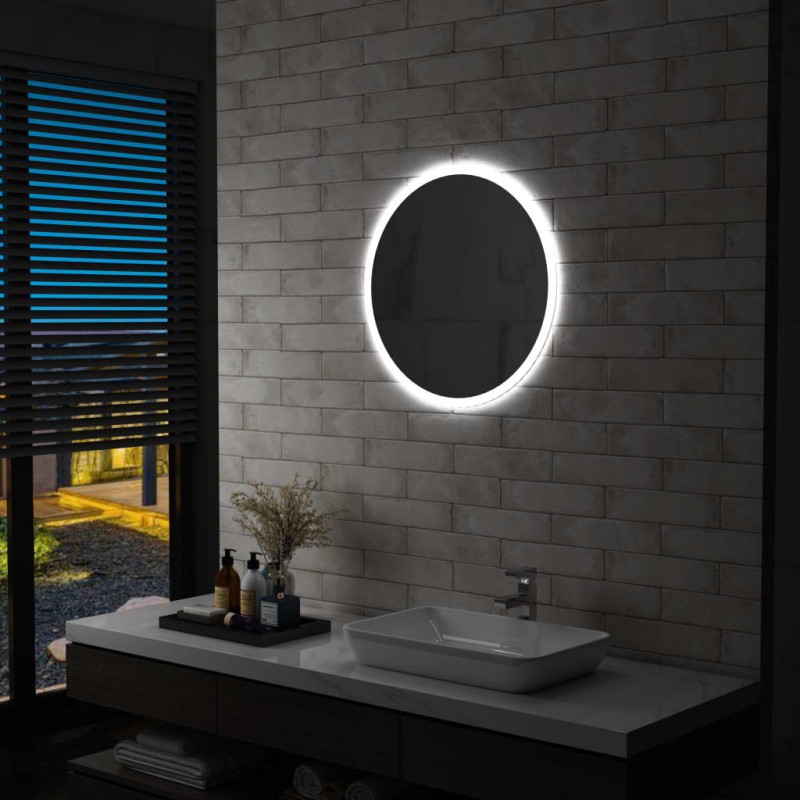 vidaXL Espejo de baño con LED 60 cm vidaXL Espejo de baño con LED 60 cm