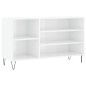 vidaXL Mueble zapatero madera contrachapada blanco brillo 102x36x60 cm vidaXL Mueble zapatero madera contrachapada blanco brillo 102x36x60 cm
