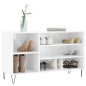 vidaXL Mueble zapatero madera contrachapada blanco brillo 102x36x60 cm vidaXL Mueble zapatero madera contrachapada blanco brillo 102x36x60 cm