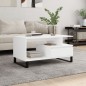 vidaXL Mesa de centro madera contrachapada blanca 90x49x45 cm vidaXL Mesa de centro madera contrachapada blanca 90x49x45 cm