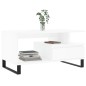 vidaXL Mesa de centro madera contrachapada blanca 90x49x45 cm vidaXL Mesa de centro madera contrachapada blanca 90x49x45 cm