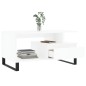 vidaXL Mesa de centro madera contrachapada blanca 90x49x45 cm vidaXL Mesa de centro madera contrachapada blanca 90x49x45 cm