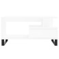 vidaXL Mesa de centro madera contrachapada blanca 90x49x45 cm vidaXL Mesa de centro madera contrachapada blanca 90x49x45 cm
