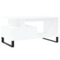 vidaXL Mesa de centro madera contrachapada blanca 90x49x45 cm vidaXL Mesa de centro madera contrachapada blanca 90x49x45 cm
