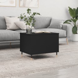 vidaXL Mesa de centro madera contrachapada negro 60x44,5x45 cm