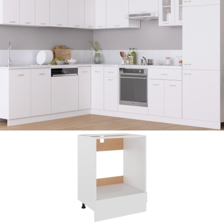 vidaXL Armario para horno de madera de ingeniería blanco 60x46x81,5 cm