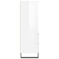 vidaXL Aparador alto madera contrachapada blanco brillo 40x36x110 cm
