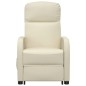 vidaXL Sillón de masaje de cuero sintético blanco crema vidaXL Sillón de masaje de cuero sintético blanco crema