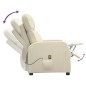 vidaXL Sillón de masaje de cuero sintético blanco crema vidaXL Sillón de masaje de cuero sintético blanco crema