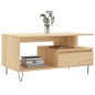 vidaXL Mesa de centro madera contrachapada roble Sonoma 90x49x45 cm vidaXL Mesa de centro madera contrachapada roble Sonoma 90x49x45 cm
