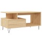 vidaXL Mesa de centro madera contrachapada roble Sonoma 90x49x45 cm vidaXL Mesa de centro madera contrachapada roble Sonoma 90x49x45 cm