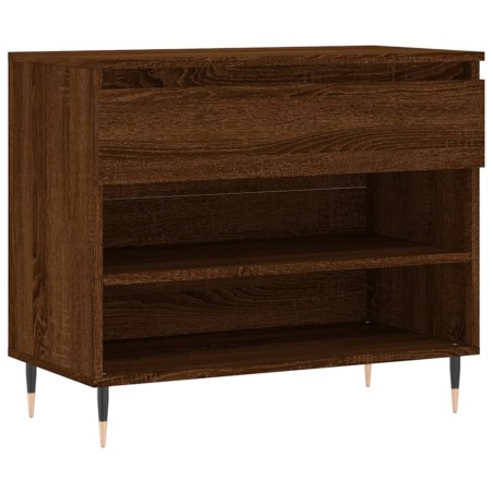 vidaXL Mueble zapatero madera contrachapada roble marrón 70x36x60 cm
