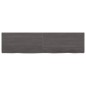 vidaXL Encimera baño madera maciza tratada gris oscuro 120x30x(2-4) cm