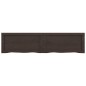 vidaXL Encimera baño madera maciza tratada gris oscuro 120x30x(2-4) cm
